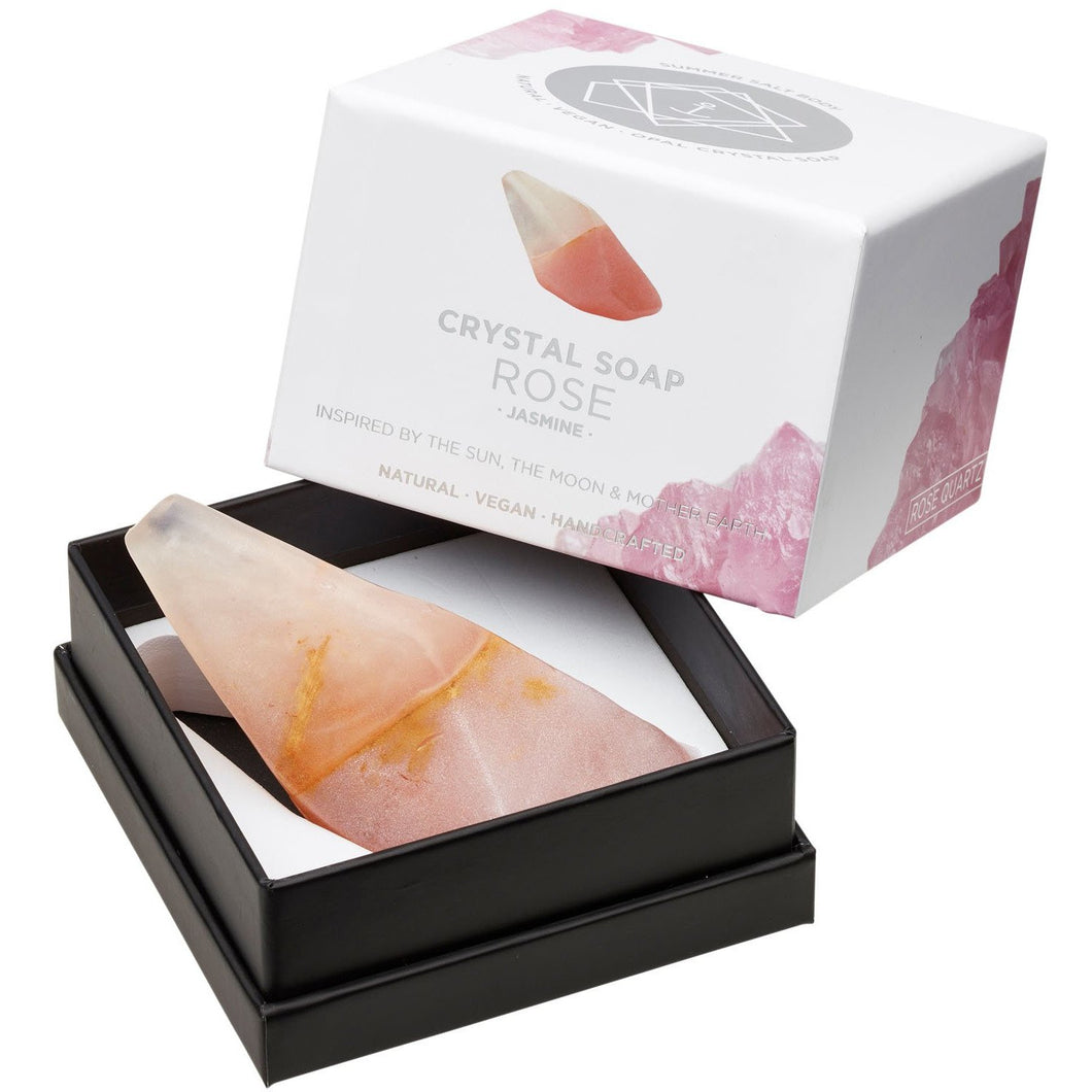 Summer Salt Body Crystal Soap - Rose Quartz